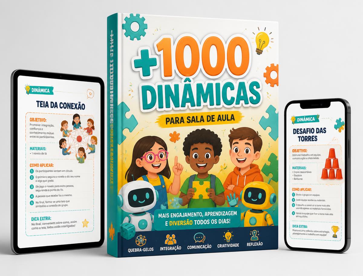 Kit +1000 Dinâmicas de Computação e Lógica em livro impresso, tablet e celular